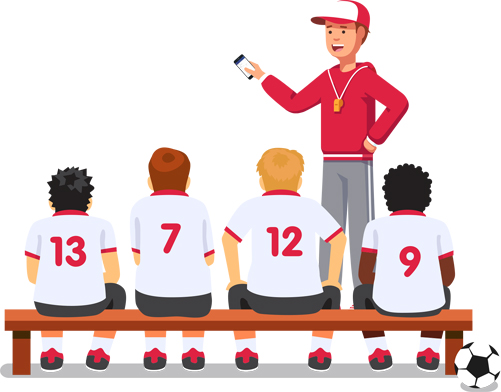 Coach with Team